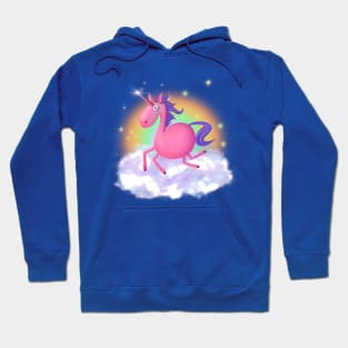 Magical Grace Face Unicorn Transcends Reality! Colorful Rainbow Fantasy Hoodie